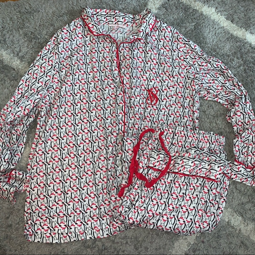 Victoria’s Secret Penguin Flannel Pajamas